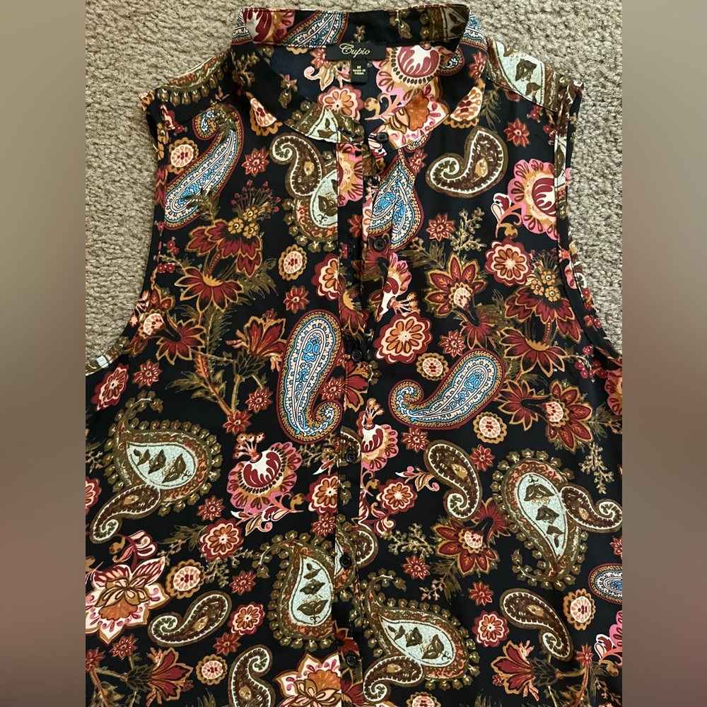 Cupio Black Paisley Tunic - Picture 3 of 4